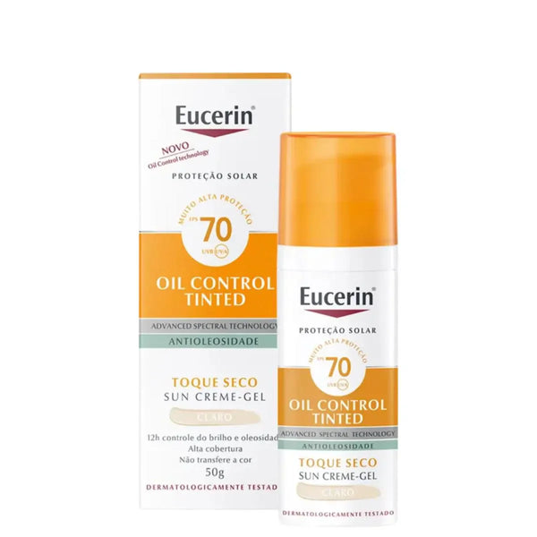 Protetor solar eucerin sun oil control tinted fps70 médio – 50g